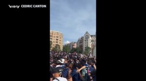 Болельщики ПСЖ столкнулись с парижской полицией во время матча Лиги чемпионов