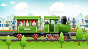 TRAIN. Coloring cars / Toons for kids. Nashe vse