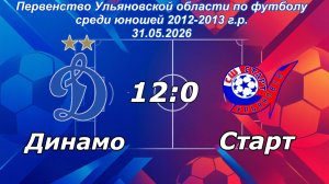 Динамо 2014 (Ульяновск) - Старт 2013 (Ульяновск) (12:0).