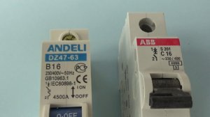 Сравнение автоматов ABB  тип C и  Andeli тип B