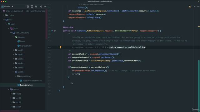 67 Implementing the Server Streaming Service смотреть онлайн