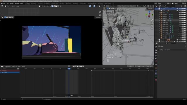 Coloso - A to Z of NPR Animation in Blender 42-1. Background Objects Effects Practice - 6 смотреть онлайн