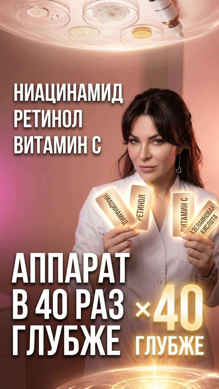 ⚡ Ниацинамид Vs аппарат: где реальная глубина омоложения?