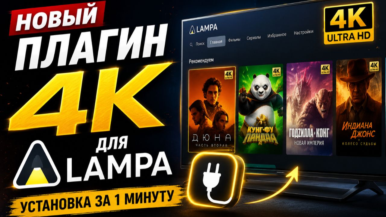 Новый плагин 4K для Lampa — Установка за 1 минуту!