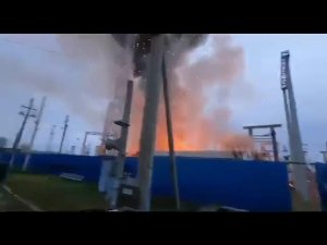Пожар на подстанции 35кВ
