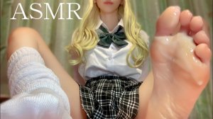 18+ HOT ASMR Масло для массажа стоп босиком, ушная щетка для ног  Постукивание  царапание