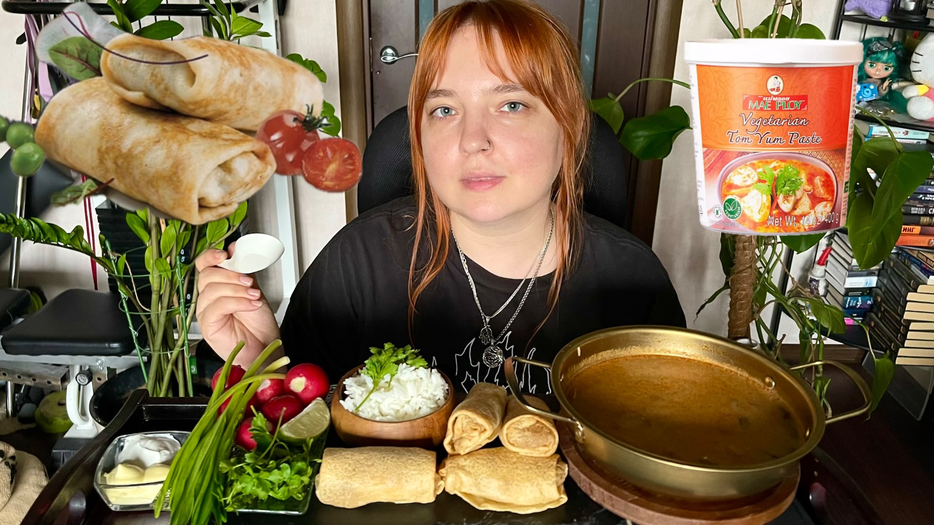 МУКБАНГ | Блины с фаршем от Hi, Том ям 🍲
