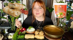 МУКБАНГ | Блины с фаршем от Hi, Том ям 🍲