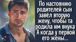 По настоянию родителей сын завёл вторую жену, чтобы та родила им внука. Но когда у его первой жены