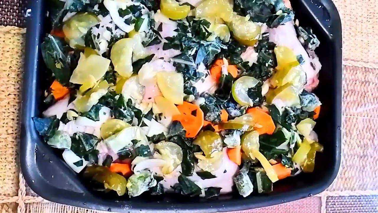 Запекаем курочку с овощами в духовке. #еда, #запечённые#овощи ,