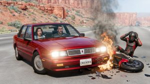 BeamNG/Drive - Аварии на мотоциклах с Машинами