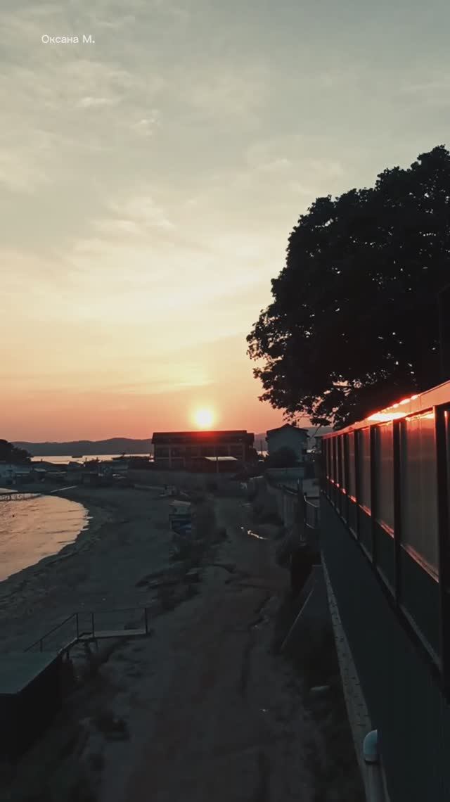 Закат. Село Андреевка, Приморье