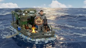 Выживание на мусорном плоту с собакой 3-я  / Ловля подковообразных крабов и приготовление еды в море