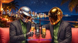 🌊 Daft Punk Coastal Midnight Vibes ｜ Chill Disco, Synthwave, Chillwave, Tropical Funk Playlist