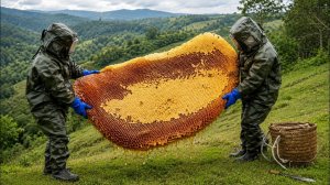 Сбор гигантских диких ульев в глубине леса.