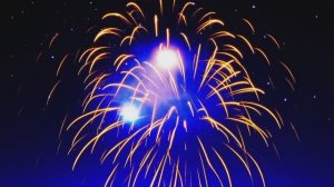 Космический салют 🎆✨ Неоновые вспышки на звёздном небе. Сделано в AI.