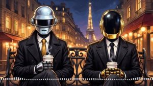 ☕ DAFT PUNK Paris Night Café Vibes ｜ Chillwave, Synthwave, Retro Funk, Nu Disco, Electronic Playlist