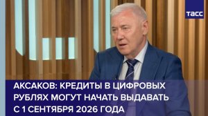 Аксаков: кредиты в цифровых рублях могут начать выдавать с 1 сентября 2026 года