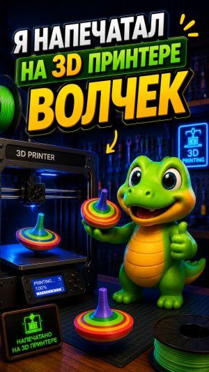 Я напечатал на 3D принтере волчек