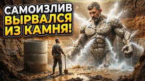 Самоизлив в колодце из известковой плиты!