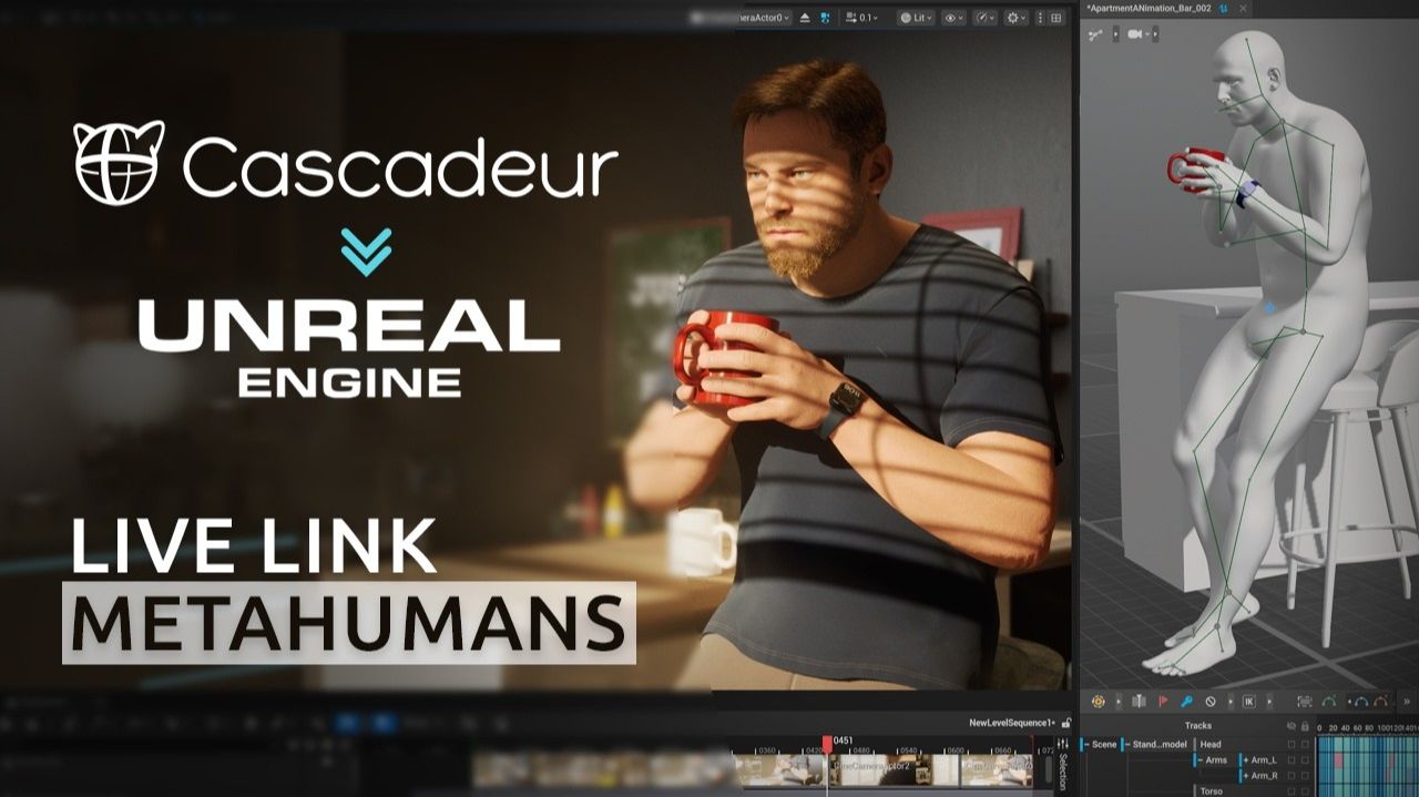 Анимация MetaHuman в Cascadeur 2026 через Unreal Engine Live Link — полный пайплайн!