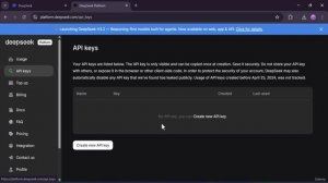 2.1.Создание ключа API DeepSeek для ИИ разработки