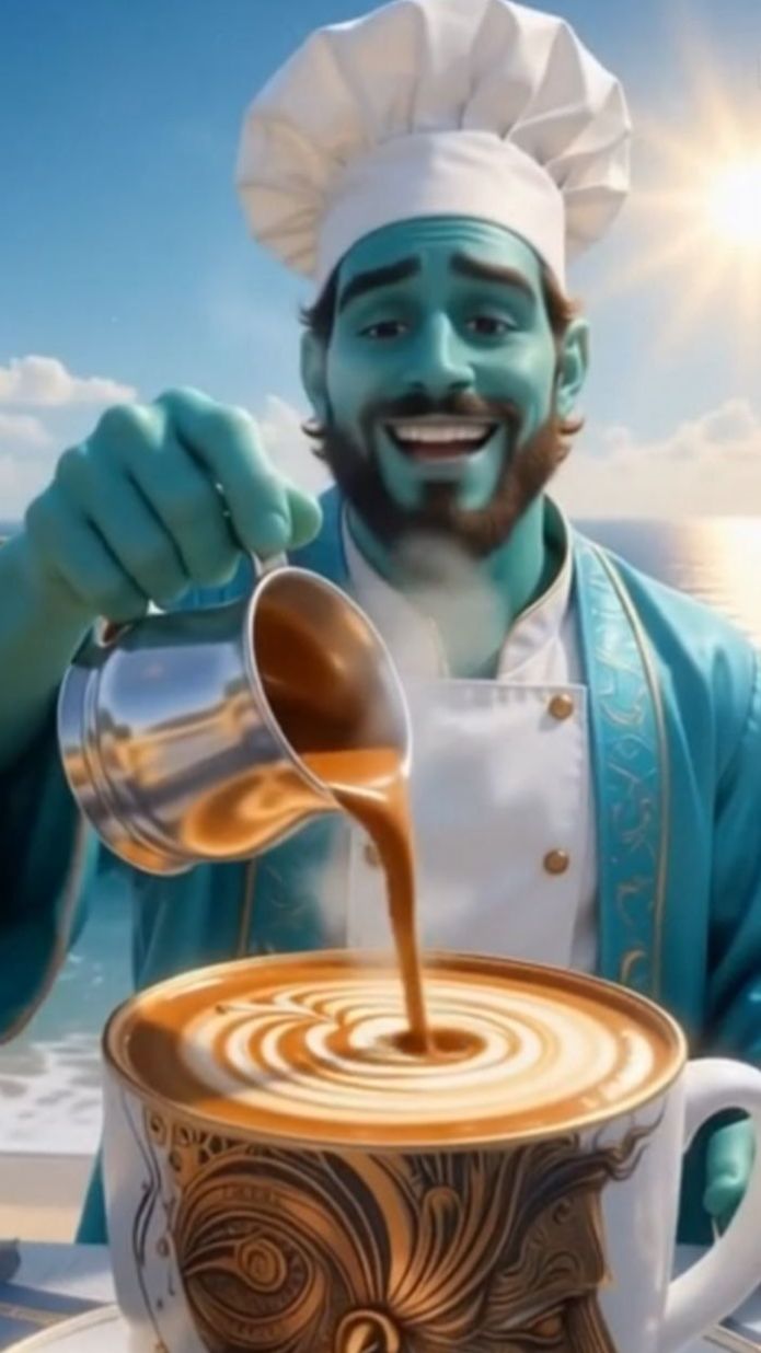 ☀️☕️ Прекрасного и бодрого вам утра! #ИИ #магия #позитив #фэнтези #прекрасногоутра #доброгоутра
