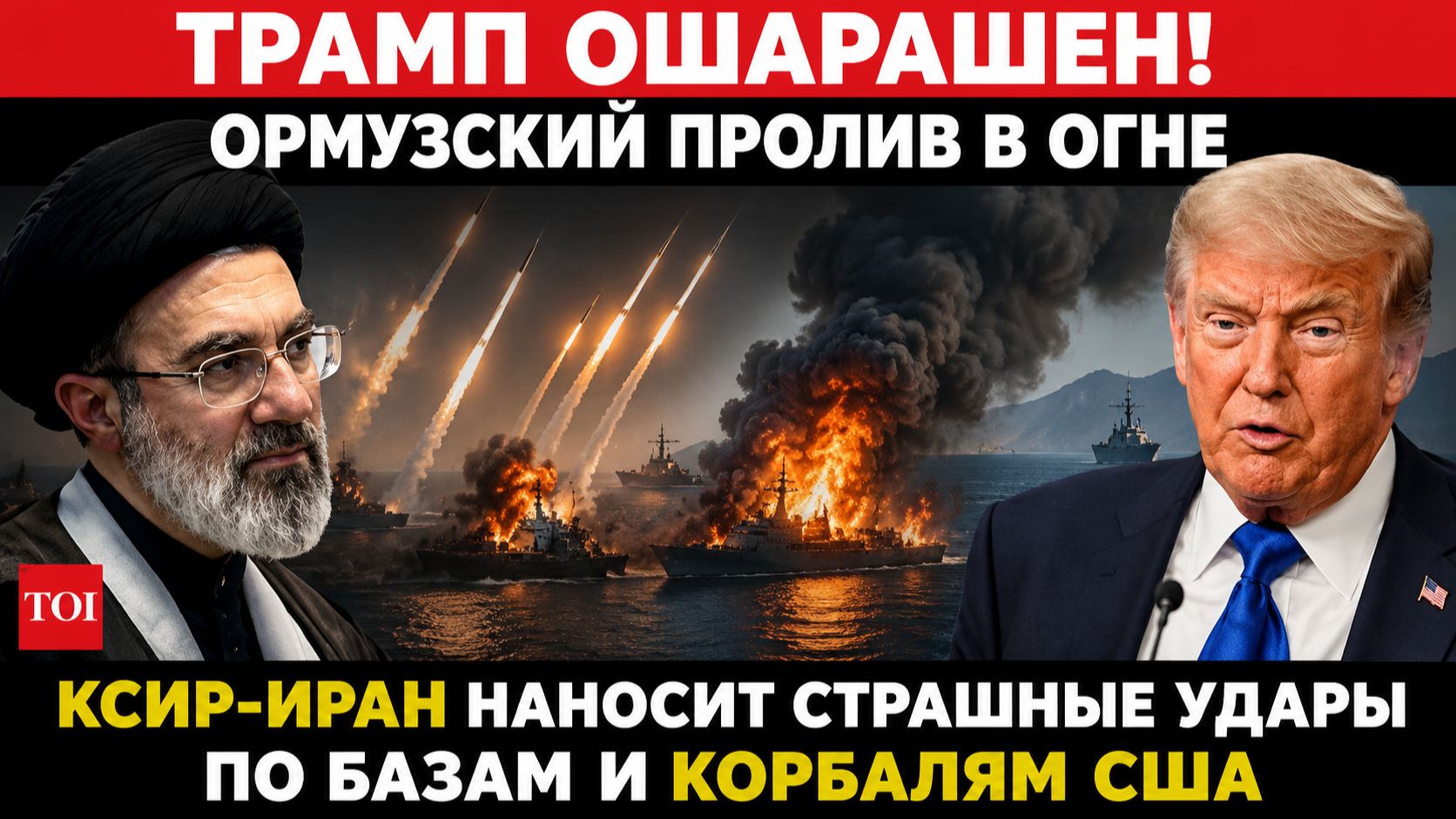 ТРАМП ОШАРАШЕН! ОРМУЗСКИЙ ПРОЛИВ В ОГНЕ КСИР-ИРАН НАНОСИТ СТРАШНЫЕ УДАРЫ ПО БАЗАМ И КОРАБЛЯМ США