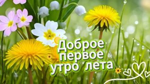 Доброе утро первого дня лета – красивая музыкальная открытка.