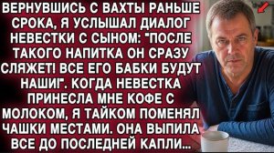 ВЕРНУЛСЯ С ВАХТЫ И УСЛЫШАЛ ПЛАН… ПОМЕНЯЛ ЧАШКИ — И ОНА ВЫПИЛА СВОЁ…