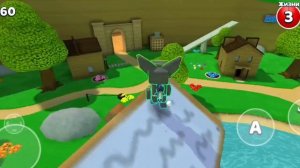 прохожу небесный паркур в super bear Adventure