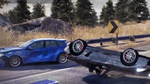Авто Аварии на гонке. Разбиваем машину Porsche Boxster Spyder в игре Need For Speed Hot Pursuit