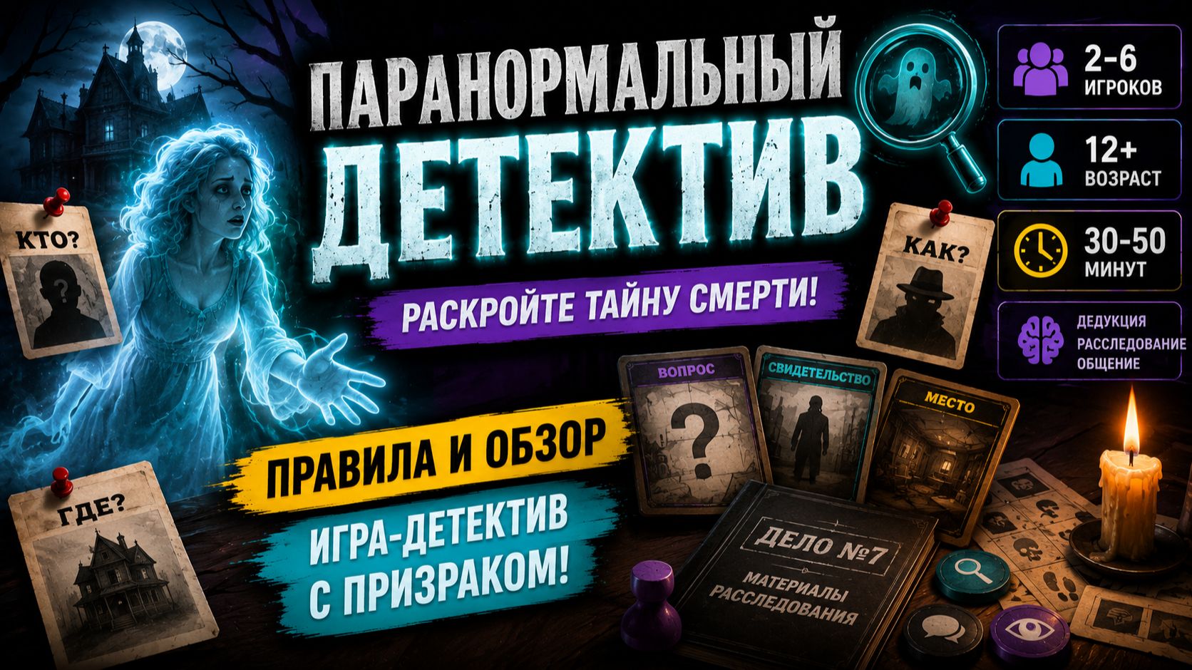 👻 Настольная игра «Паранормальный детектив» — правила, обзор и как играть