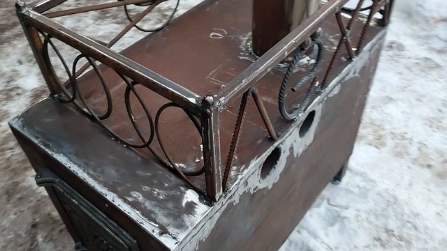 Самодельная железная банная печь