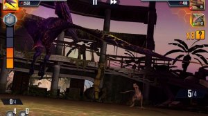 Сражаюсь за сложную битву, которые сильные соперники, « Я играю в Jurassic world the Game «