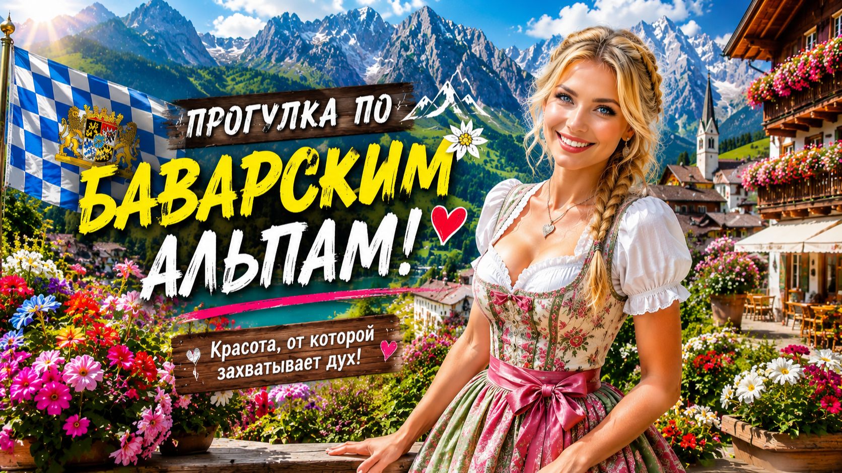 Прогулка по Баварским Альпам | Атмосфера немецкой деревни!