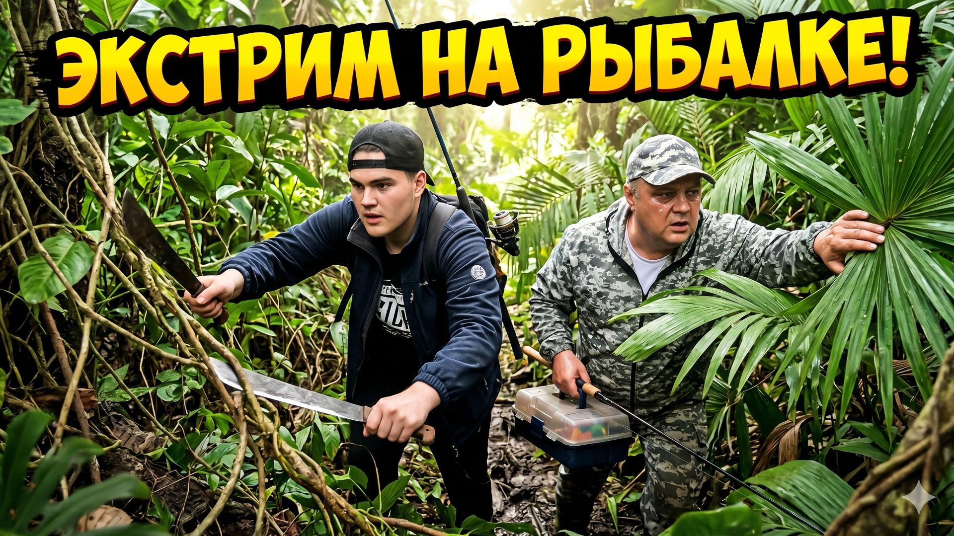 Нашли лучшее место для рыбалки. Побег от грозы