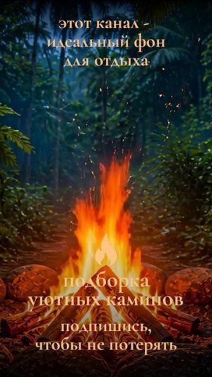 ЗВУК КОСТРА В ВЕЧЕРНЕМ ЛЕСУ🔥звук костра для сна и расслабления, для отдыха и медитации, релакс