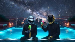 Daft Punk Midnight Poolside Boogie 🌃🤖 ｜ Chill Disco, Tropical Funk, Nu-Disco Playlist
