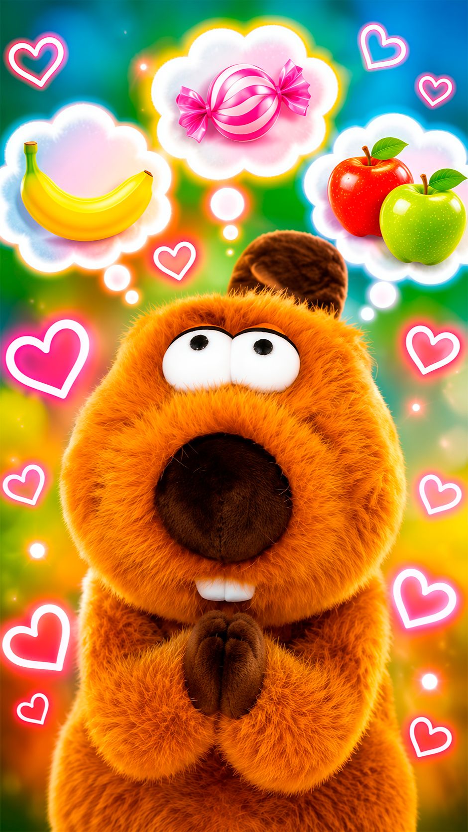 🐿️🍏🍭 SKIPY Бобер хочет яблочко или конфетку? Мягкие игрушки для детей.