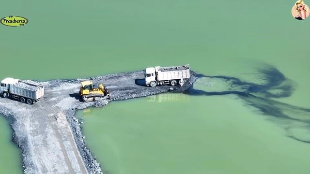 Строительство, дороги на озере, высотные съёмки