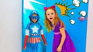 Nastya turns into magical costumes for kids