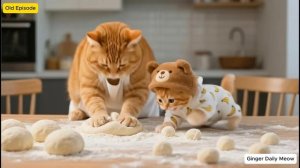 Рыжий котенок случайно испортил игрушечную рыбку своего друга, а затем учится делать все