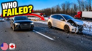 Сборник автокатастроф в Северной Америке - 94 #Неудачное вождение #Видеорегистратор США