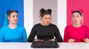 Pink VS Black VS Blue Color Cooking Challenge   Funny Food Challenges by Multi DO