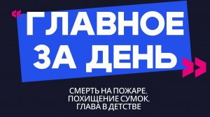 Главное за день: смерть на пожаре, похищение сумок и глава в детстве