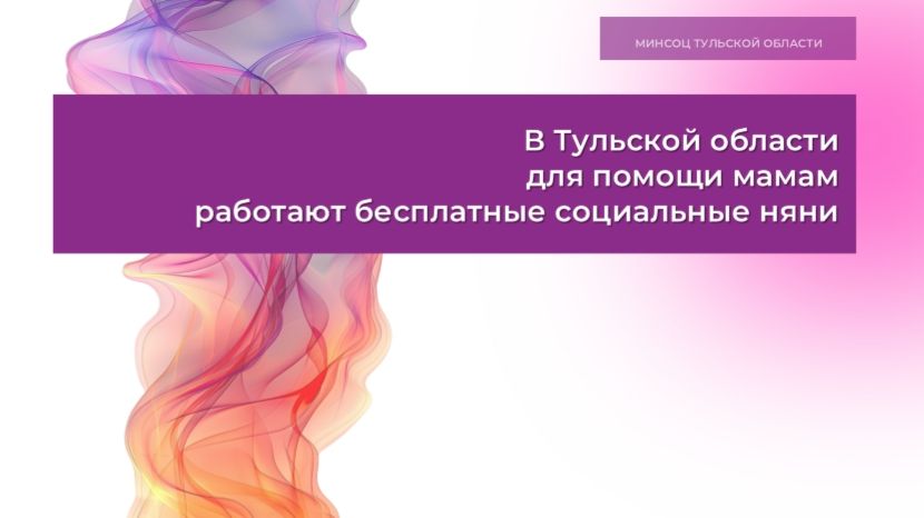 В Тульской области для помощи мамам работают бесплатные социальные няни