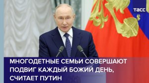Многодетные семьи совершают подвиг каждый божий день, заявил Путин