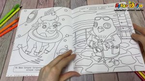 358639  Раскраска мемная в стиле брейнрот-животных