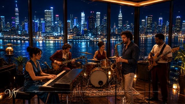 🌃 Azure Midnight Reflection - High-Fidelity Modern Fusion Jazz for Focus ｜ 1 Hour Mix ✨ смотреть онлайн